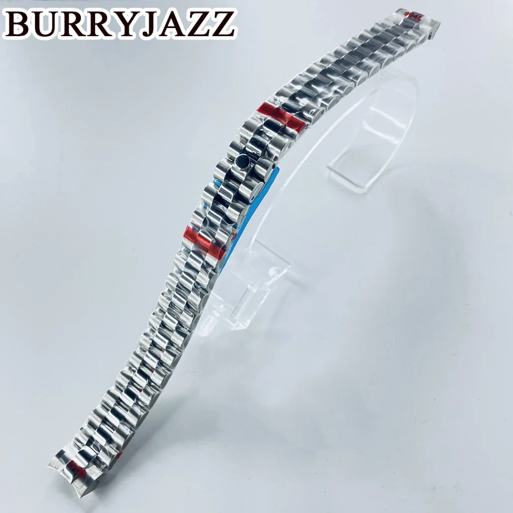 سوار ساعة Burryjazz ، 13 ، فضي ، ذهب وردي ، 90 لتر ، فولاذ مقاوم للصدأ ، إبزيم قابل للطي ، جراب ساعة 26