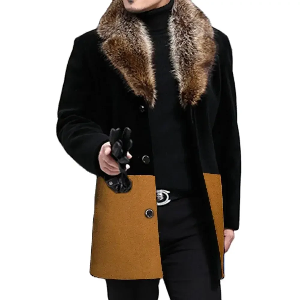 European and American Youth Mid Length Maoni Business Men's Wear Autumn/Winter New Men's Coat and Coat Trench