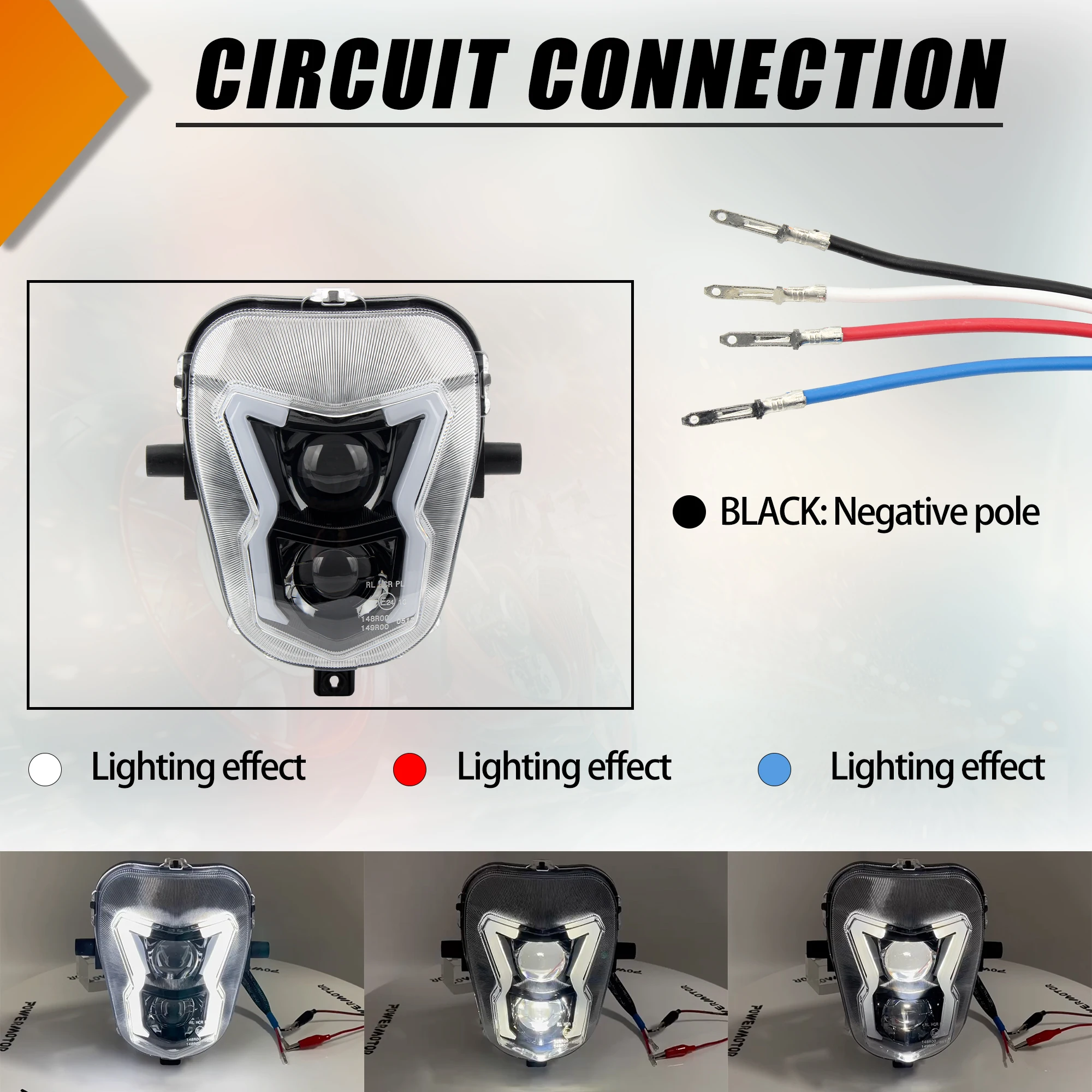 

Motorcycle Headlight Led Wick For Honda CRF 450 250 CRF450L CRF450XR CRF250 XR650 2019 2020 Dirt Bike Enduro Motocross Headlamp