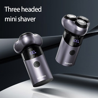 2025 Xiaomi Konka Three Head Mini Shaver Men's Electric Shaver Travel Portable Metal Washed Charging ShaverType-C charging cable