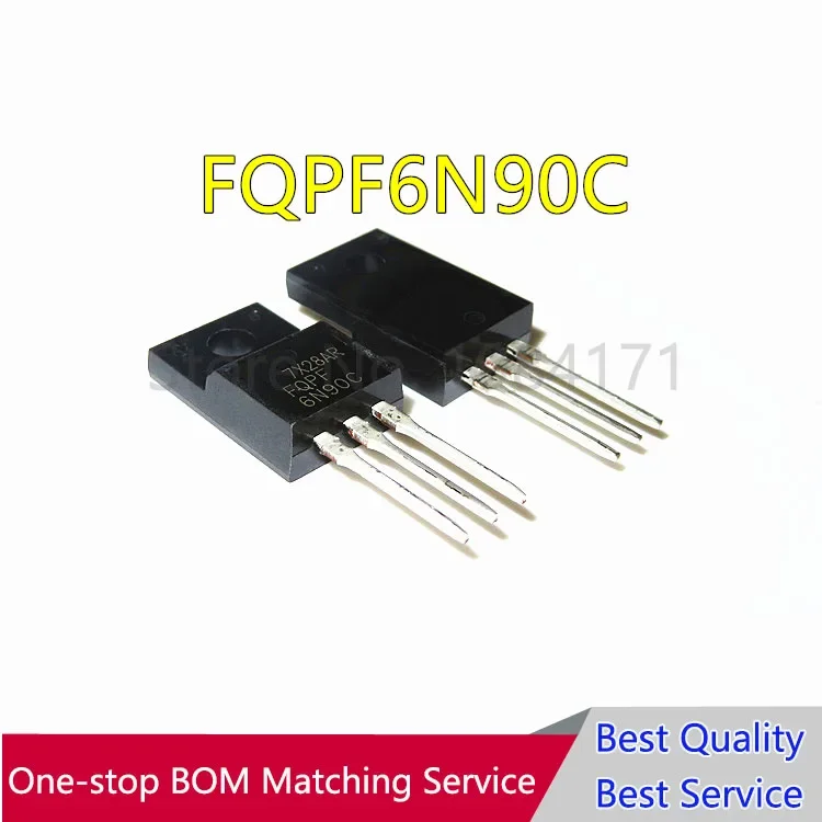 20Pcs FQPF6N90C FQPF 6N90C TO-220F New