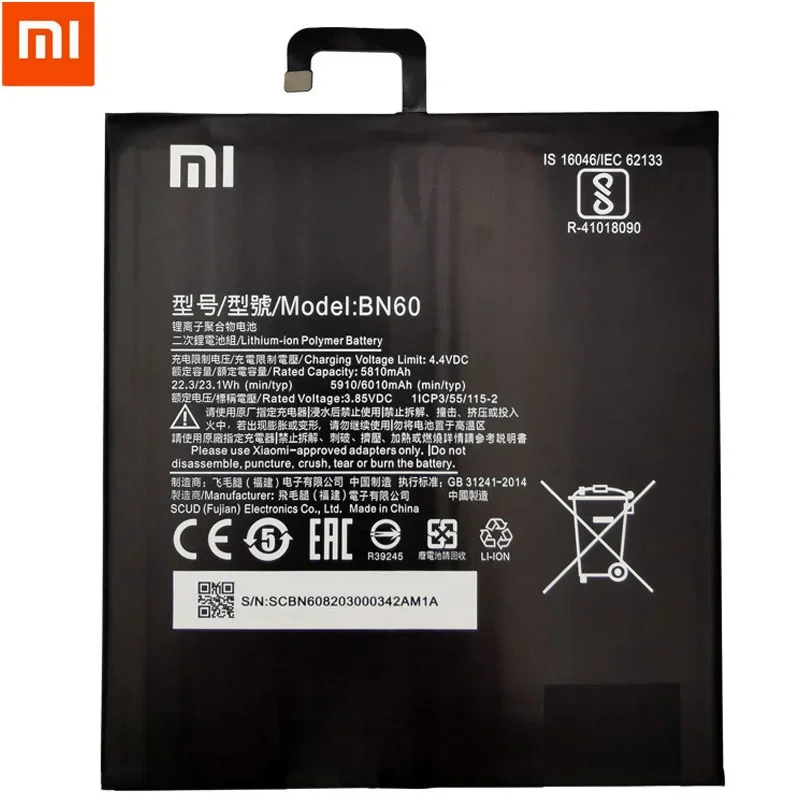 Xiao Mi New 100% Original BN60 6010mAh For Xiaomi Pad 4 Mipad 4 Mobile Phone In Stock Batteries Batteria With Gift Tools