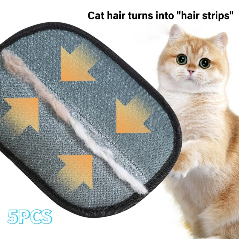 Cat Hair Brush Pet Removal Gloves Double-Sided Pet Grooming Gloves Kitten Cleaning Tool Dog Deshedding Brush Pet Supplies ﻿