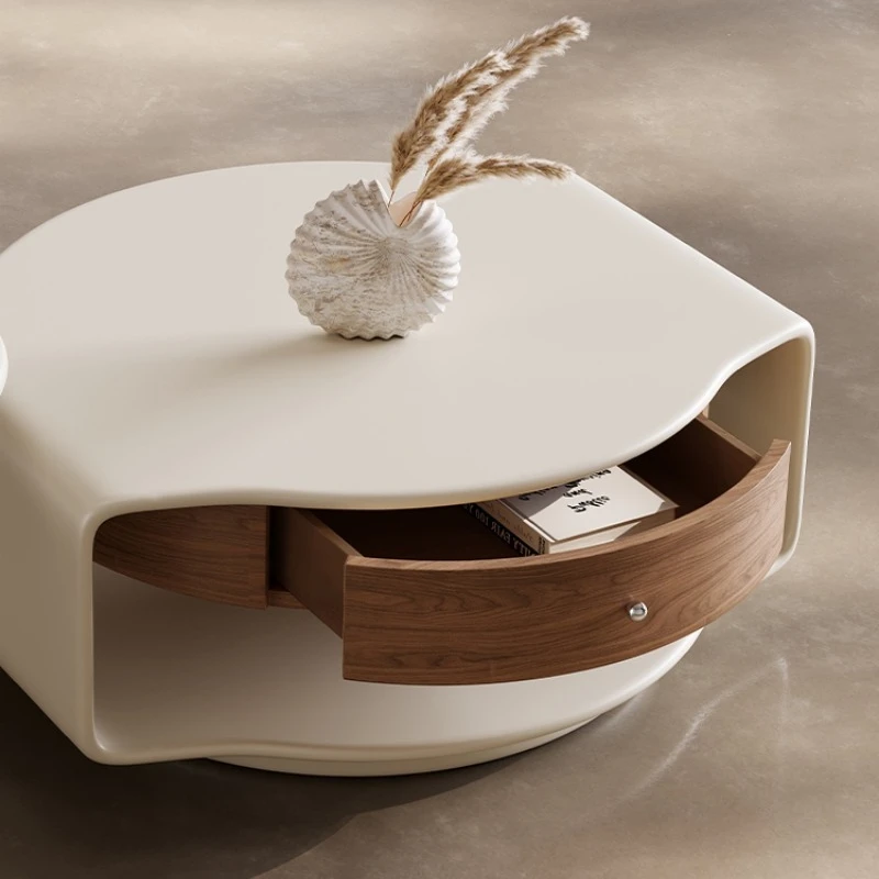 Modern minimalist style coffee table combination household living room round coffee table