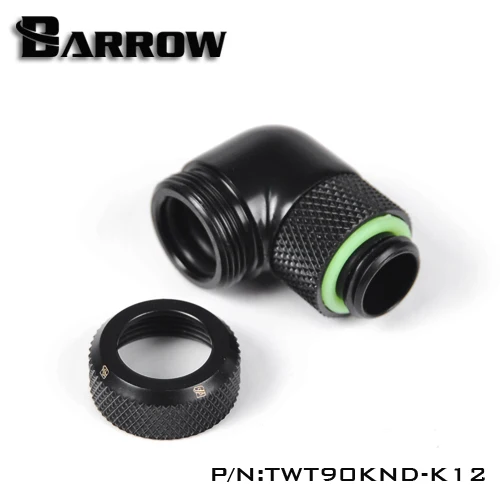 

Barrow TWT90KND-K12 / TWT90KND-K14, 90 Degree Rotary Fixed Hose Fittings, G1 / 4 Adapter For OD12mm / 14mm Hard Tubes