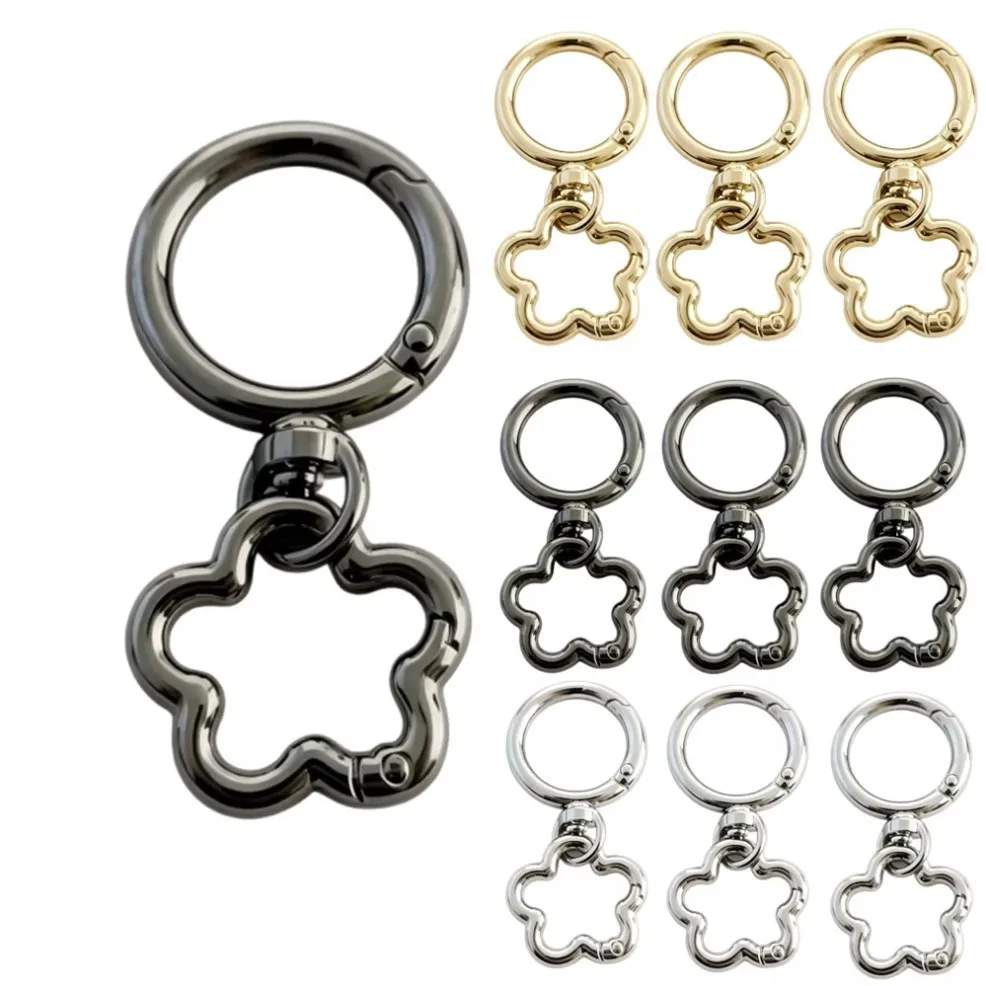 2-50Pcs Zinc Alloy Flower Swivel Lobster Claw Clasps Swivel Lanyards Trigger Snap Hooks Strap Connector Hardware accessories