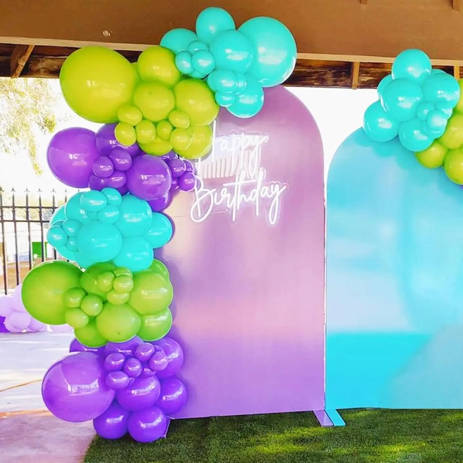 104-Piece Monster Balloon Arch Garland Set, Pink, Purple, Nude, Green Balloon Arch Monster-Themed Birthday Party Photo Backdrop Bachelor Party