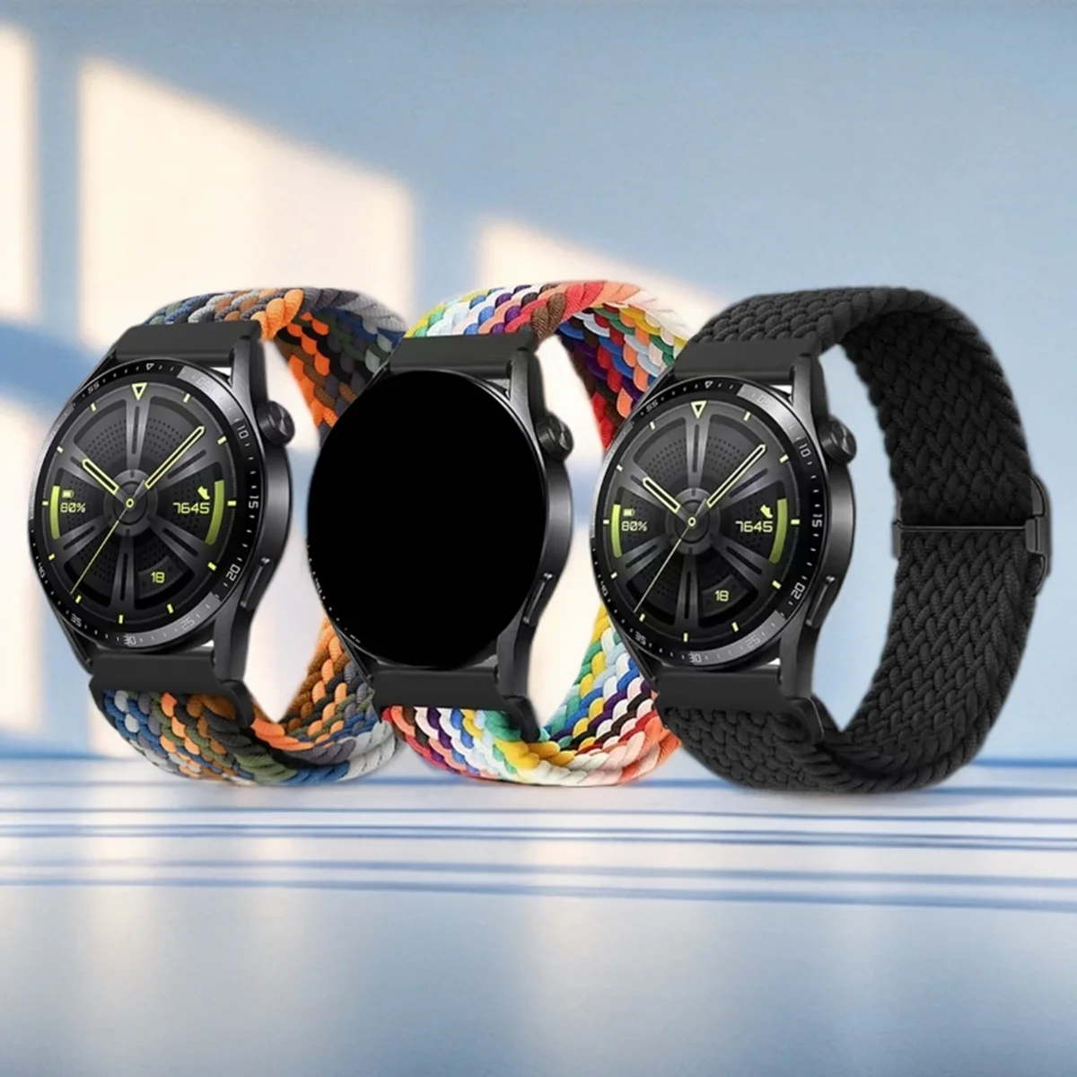 3 Stuks 18/20/22 Mm Quick Release Nylon Band Gevlochten Lus Voor Samung/Huawei/Garmin Smart Horloge Voor Vrouw Man Armbanden Polsband