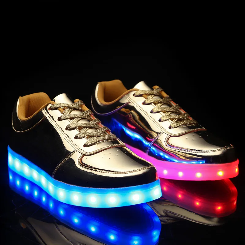 Adult Unisex Luminous Sneakers Glowing USB Charge  LED Colorful Light-up Shoes Footwear Dance performance lovers leisure