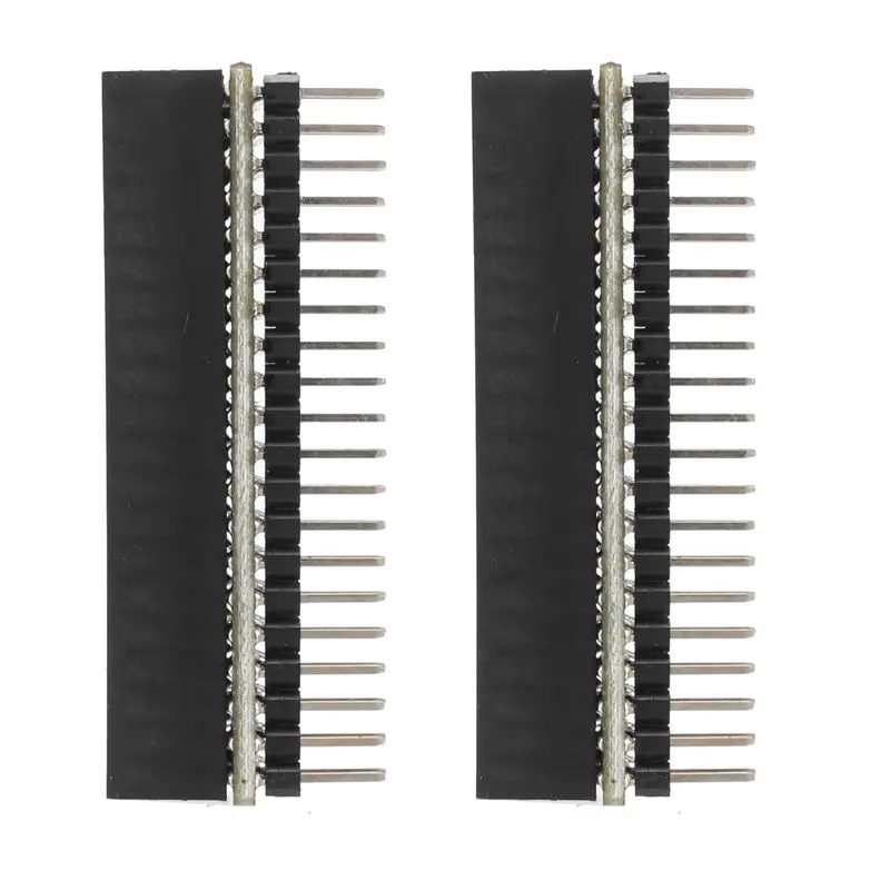 Mini Connectors For Raspberry Pi 40-Pin GPIO 1 To 2 Expansion Board 2 X 20-Pin Strip Dual Male Header Double Row Straight-ABIU