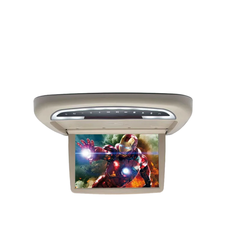12.1 Inch Motorized Flip-Down Design LCD Car Roof Mount  with for DVD MP5 CD Player USB SD Card Connection Remote Control