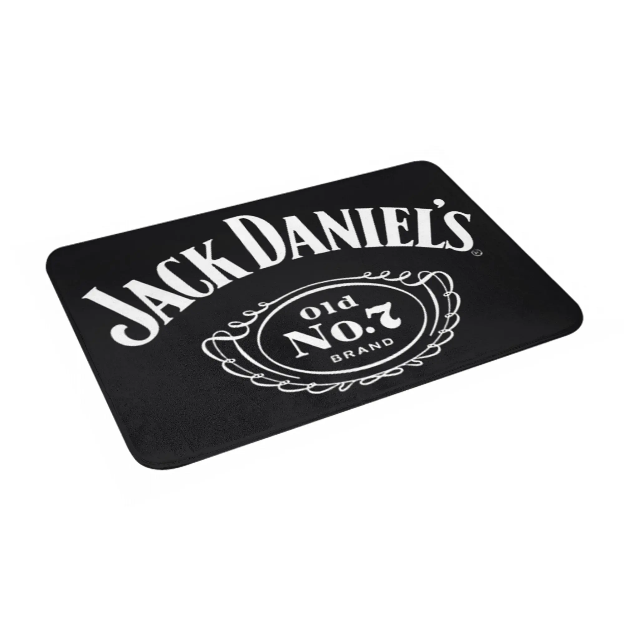J-JACK DANIELS Whiskey Brand rutschfeste Fußmatte, Bodenmatte, staubdichter Teppich für Küche, Eingang, Zuhause, Badezimmer, Fußpolstermatten