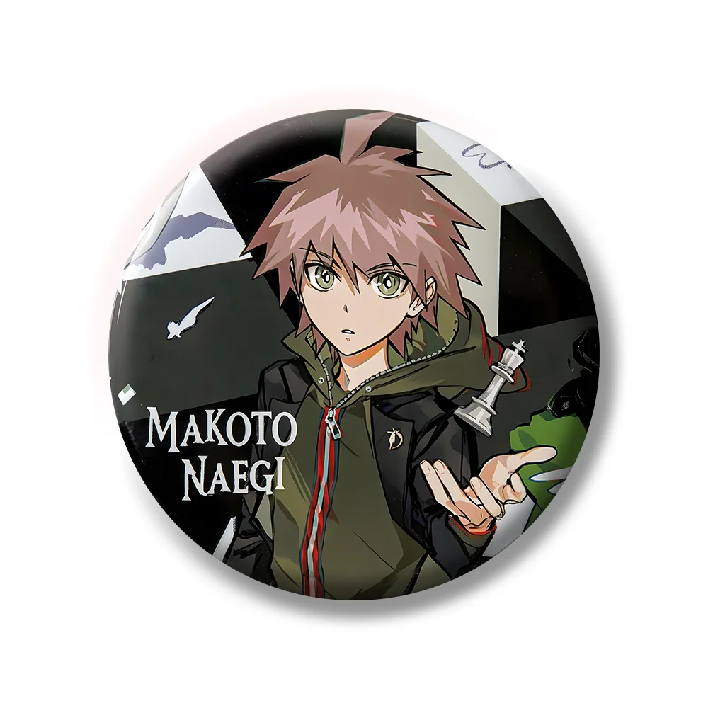 Danganronpa 58mm Acrylic Badge Kyoko Kirigiri Celestia Ludenberg Junko Enoshima Makoto Naegi Byakuya Togami Anime Pin Keychain