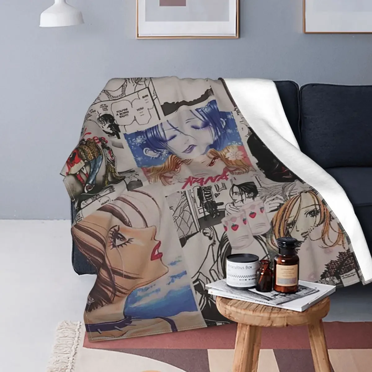 

Hey Nana Baby Blankets Sofa Cover Flannel All Season Anime Plaid Multifunction Warm Throw Blankets for Sofa Travel Quilt