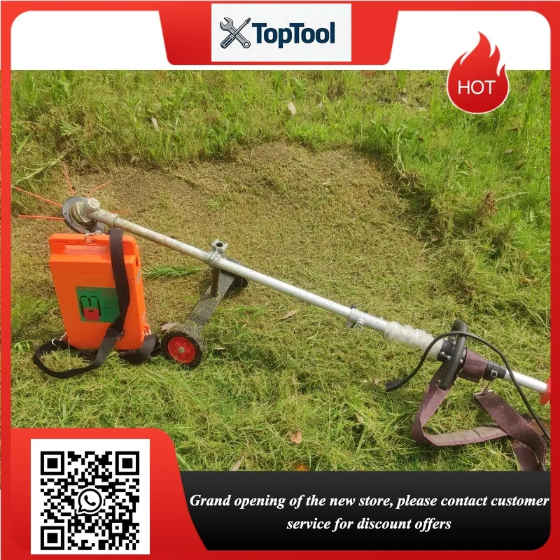 High Power Electric Lawn Mower Backpack with Lithium Battery Brushless Rear Rechargeable Agricultural Brush Cutter Tool