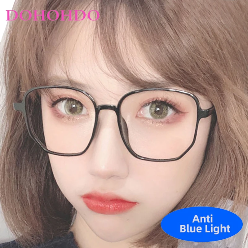 

Classic Anti-Blue Light Oversized Square Women Men Glasses Brand Retro Designer Reading Work Optical Eye Protection Eyewear Очки