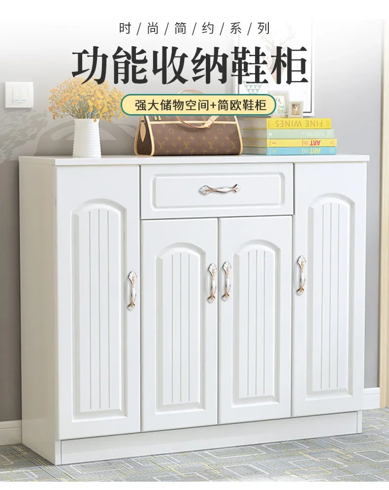 

Shoe cabinet household door large capacity European solid wood modern simple dustproof small apartment multi