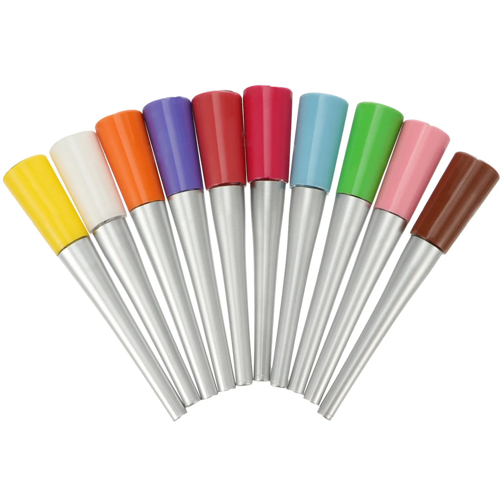 10Pcs Liquid Eyeliner Pens Colorful Waterproof Smudge Proof Fast Drying Ultra Fine Tip Lightweight Portable for Eye Grooming