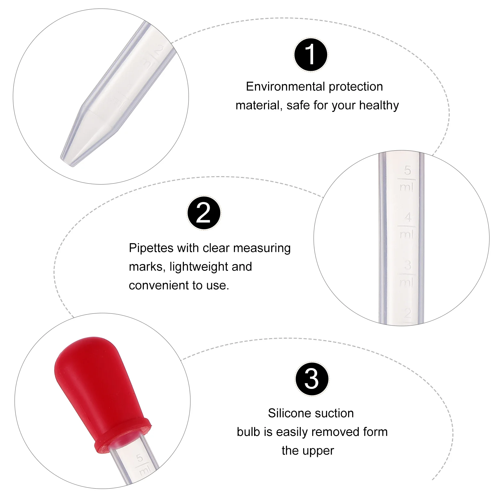 10 pçs pipeta conta-gotas de silicone pipetas bebê escala líquida sílica gel graduado para crianças