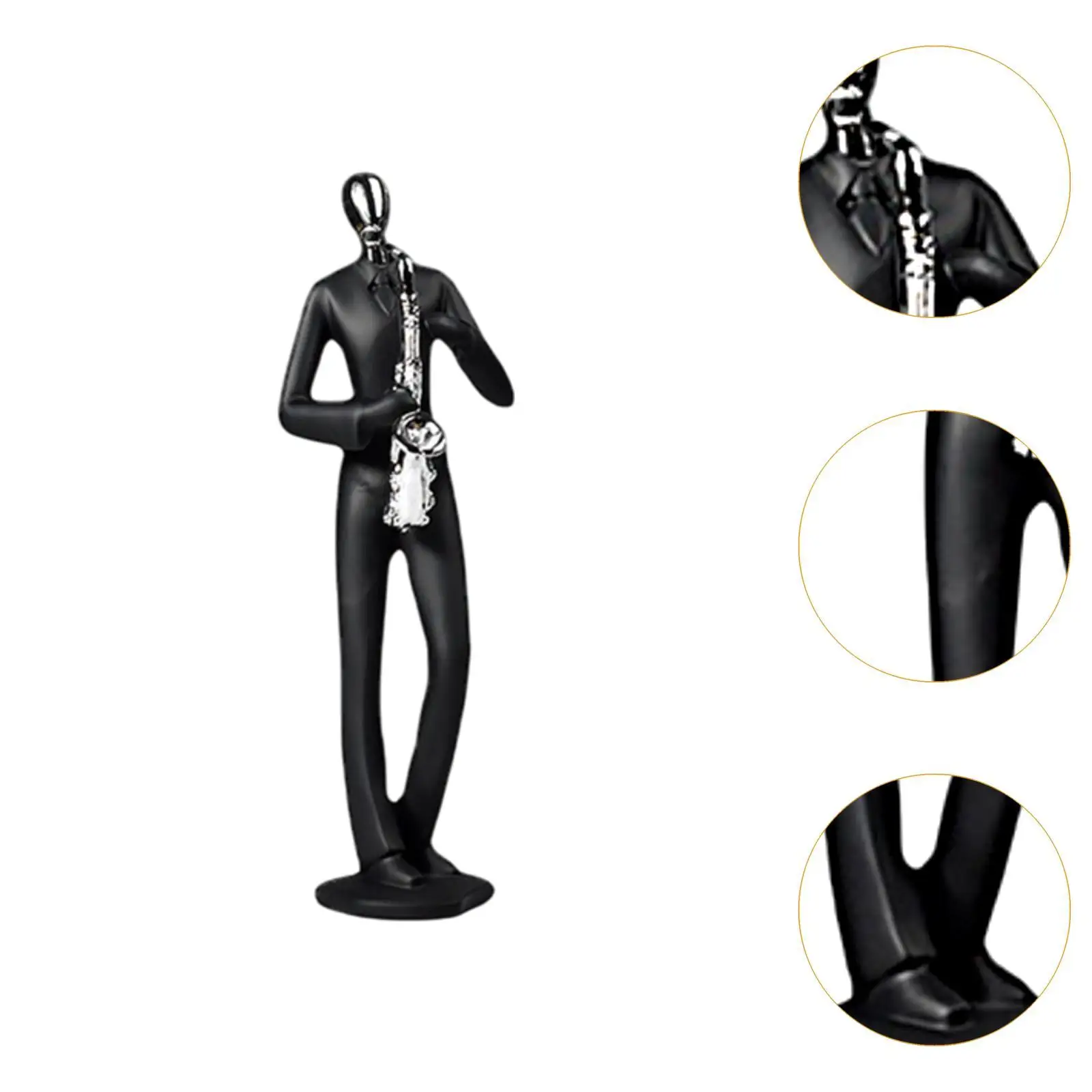 Giocatore di sassofono Musicista Figurina Resina da collezione Scultura decorativa Regalo musicale per Bar Hotel Libreria Armadio da ufficio