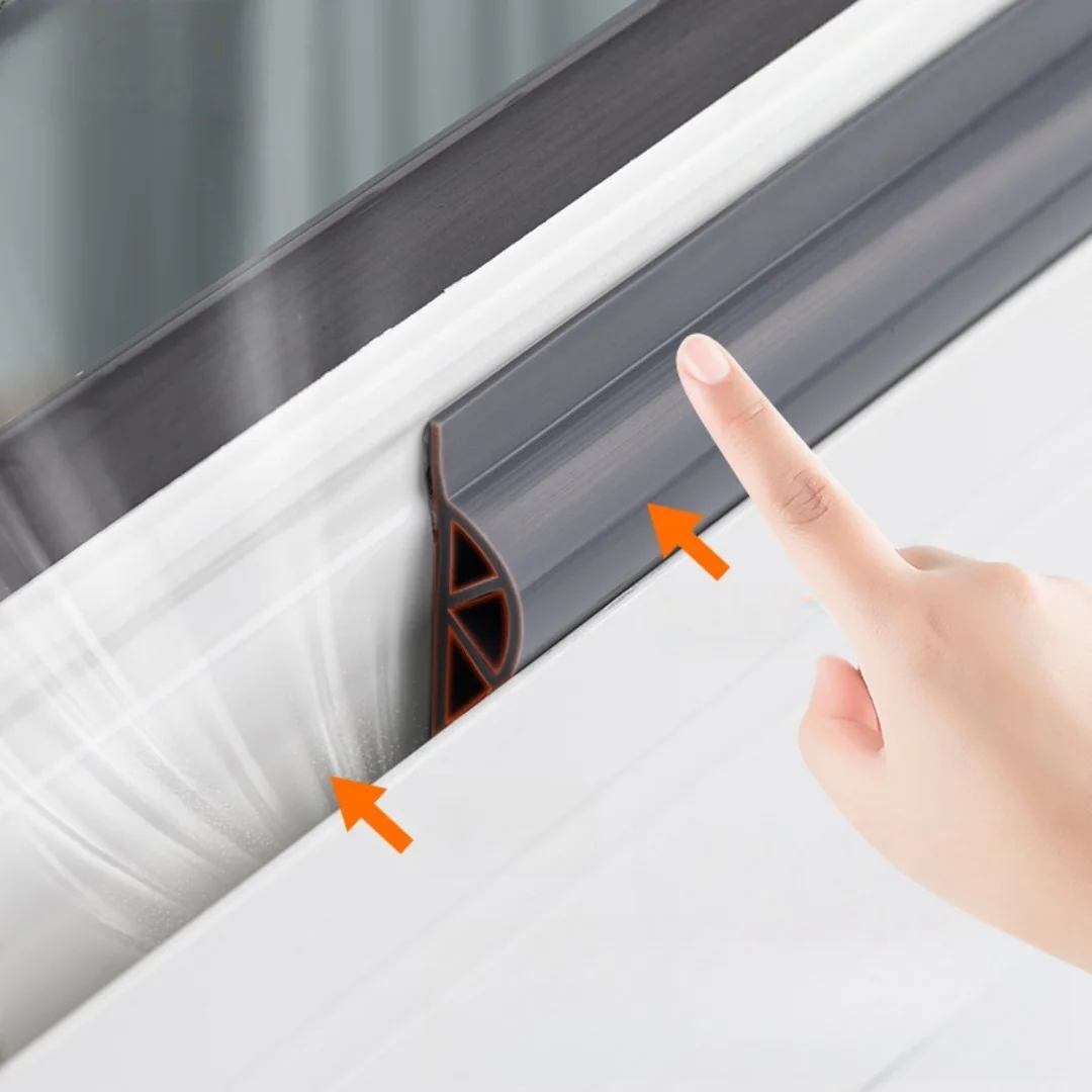 1PC 2m/78.74inch Sliding Window Seal Strip Self Adhesive Triple Sound Insulation Anti-Cold