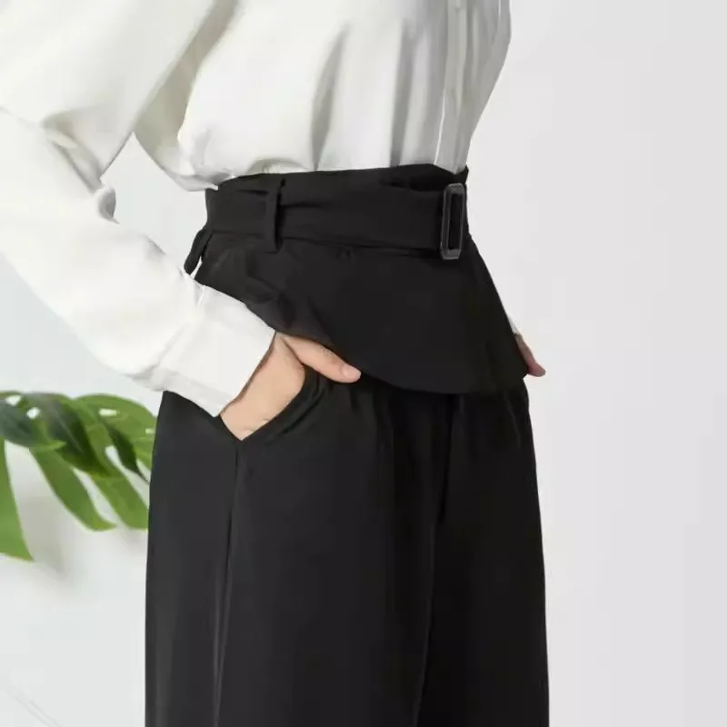 Women's Designer Black Fabric Corset Female Cummerbund Coat Waistband Dress Decration Wide Belt J247