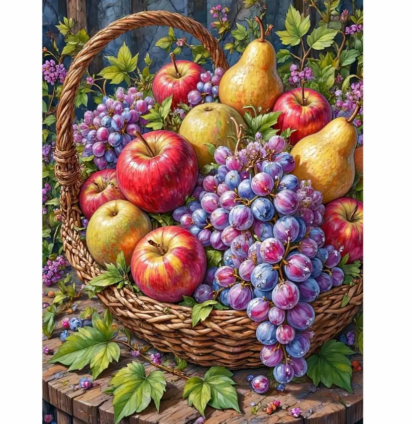 

9ct 70x90cm Fruits Embroidery DIY Chinese Style Printed Kits Cross Stitch Needlework Home Decor Crafts 73 Colors