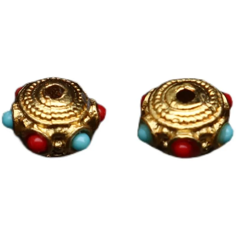 Antique Gold Fortune Dragonfly Eye Spacer Back Cloud Beads Bracelet Pendant DIY Accessory Unisex Handmade Daily Wear Jewelry view 5