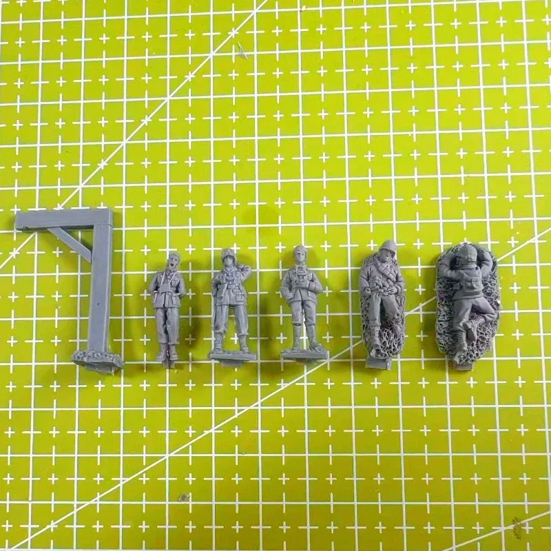 1/72 Cast Resin Soldier Execution Ground 5-person Model Kit Unpainted