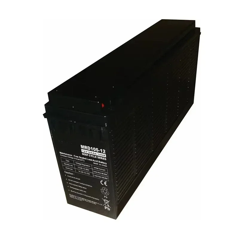 

Mhb MRD105-12 Солнечная батарея для хранения свинцово-кислотных передних клемм Глубокий цикл 12 В 105 Ач Батарея для системы ИБП