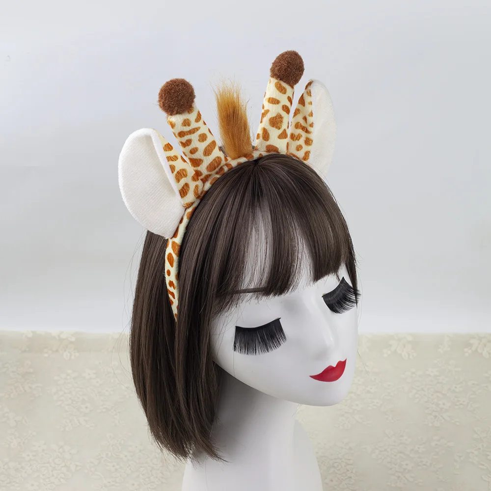 

Набор из 10 предметов: Костюм Жирафа с ушками оленя, повязкой на голову, хвостом и бантом – Нарядный комплект для Хэллоуина, косплея, вечеринок, желтый