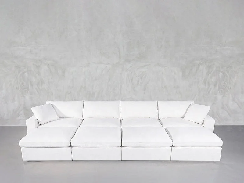 Classic Luxury Minimalist Waterproof Fabric Cloud Combination Sofa Bed Living Room Modular Daybed Sectional Sofa