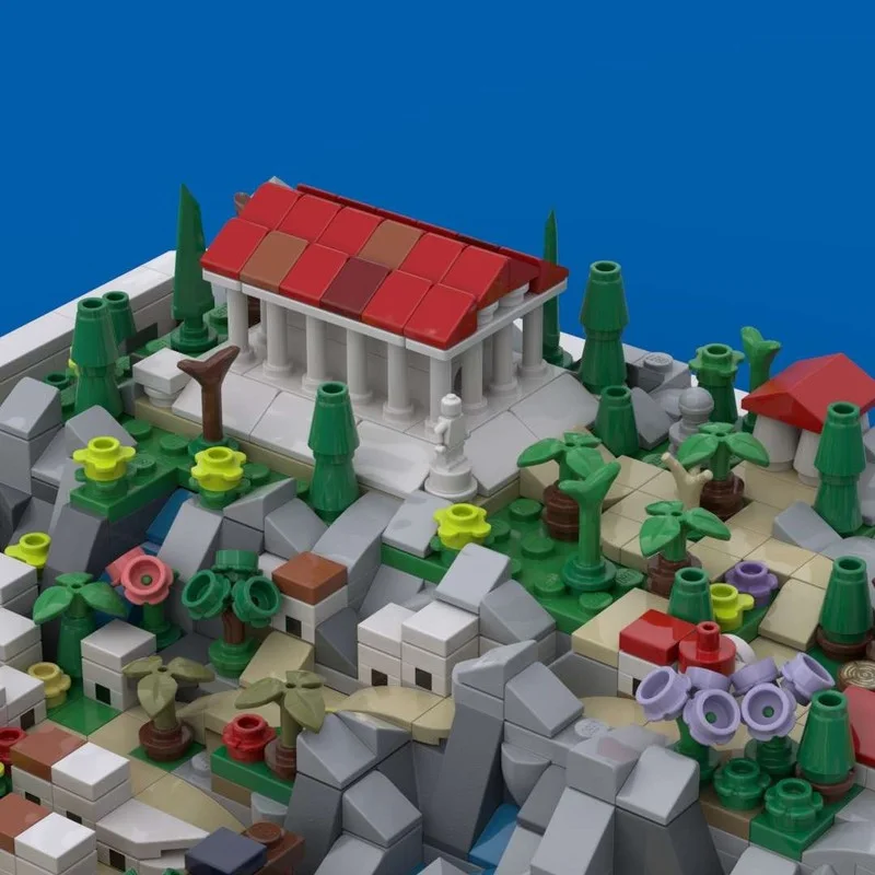 Educational Toys Gift Collection Ancient Greek Polis Building Blocks Set DIY Assembly Bricks Architecture Model