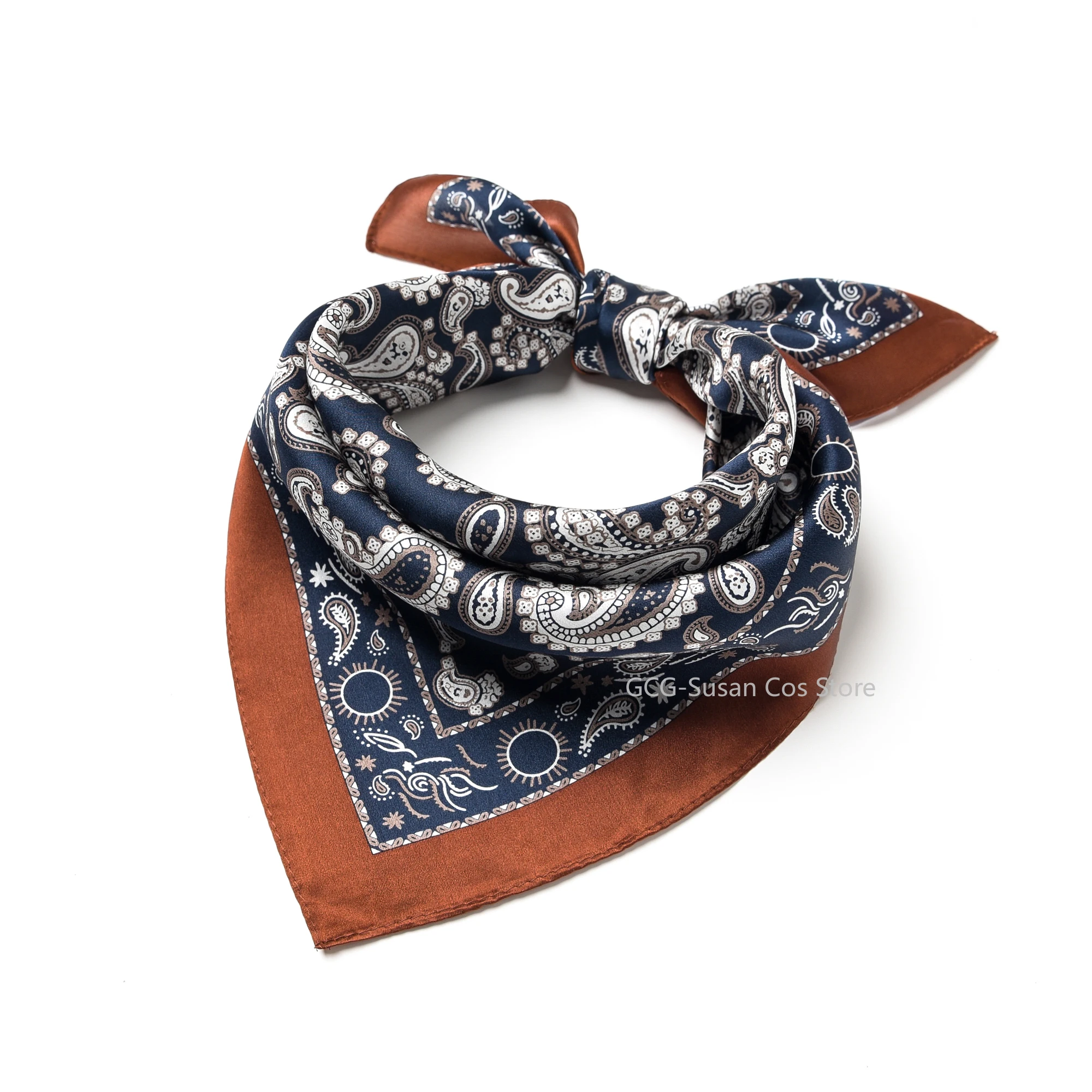 Diadema Retro de Cachemira de Hip Hop para hombre, rapero negro, estilo de colaboración, Bandana de seda, ropa de calle, bufanda cuadrada