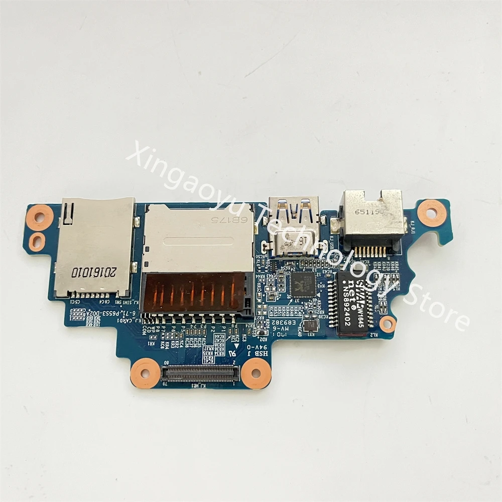 Original FOR CLEVO P650RG P650R USB BOARD LAN Network 6-71-P65S3-D02A 6-71-P65S3-D02 100% Test Perfect