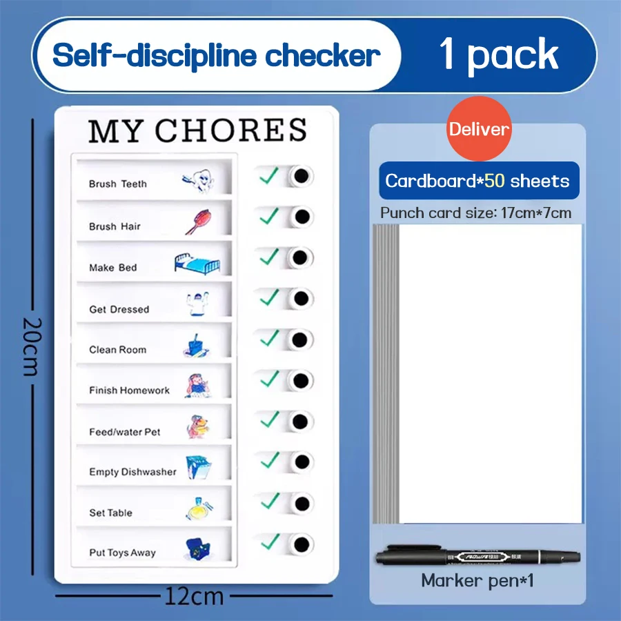 50 Stück Selbstdisziplin Lochkarte RV Note RV Checkliste Hausarbeit Nachricht Checkliste Schul bürobedarf Briefpapier