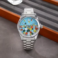 Reloj de cuarzo clásico para hombre, reloj de pulsera de negocios de acero inoxidable con calendario y fecha, espejo de cristal redondo, regalos