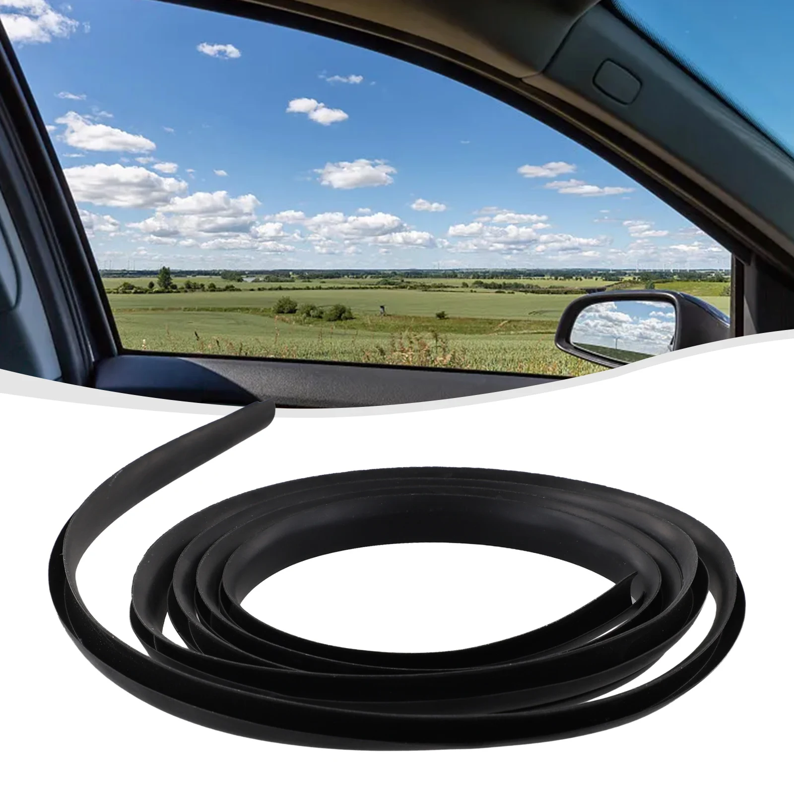 Window Gap Seal Car Seal Strip For Window Rubber Side Gap Filler Noise Insulation Waterproof V-shaped Window Auto Glass Tape