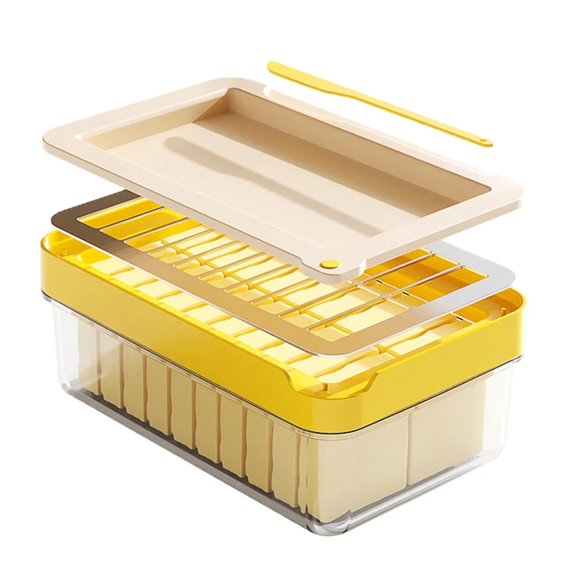 

Airtight Butter Dish with Cutter Slicer - Clear Design for Easy Cutting & Storage, Leakproof Butter Keeper for Kitchen