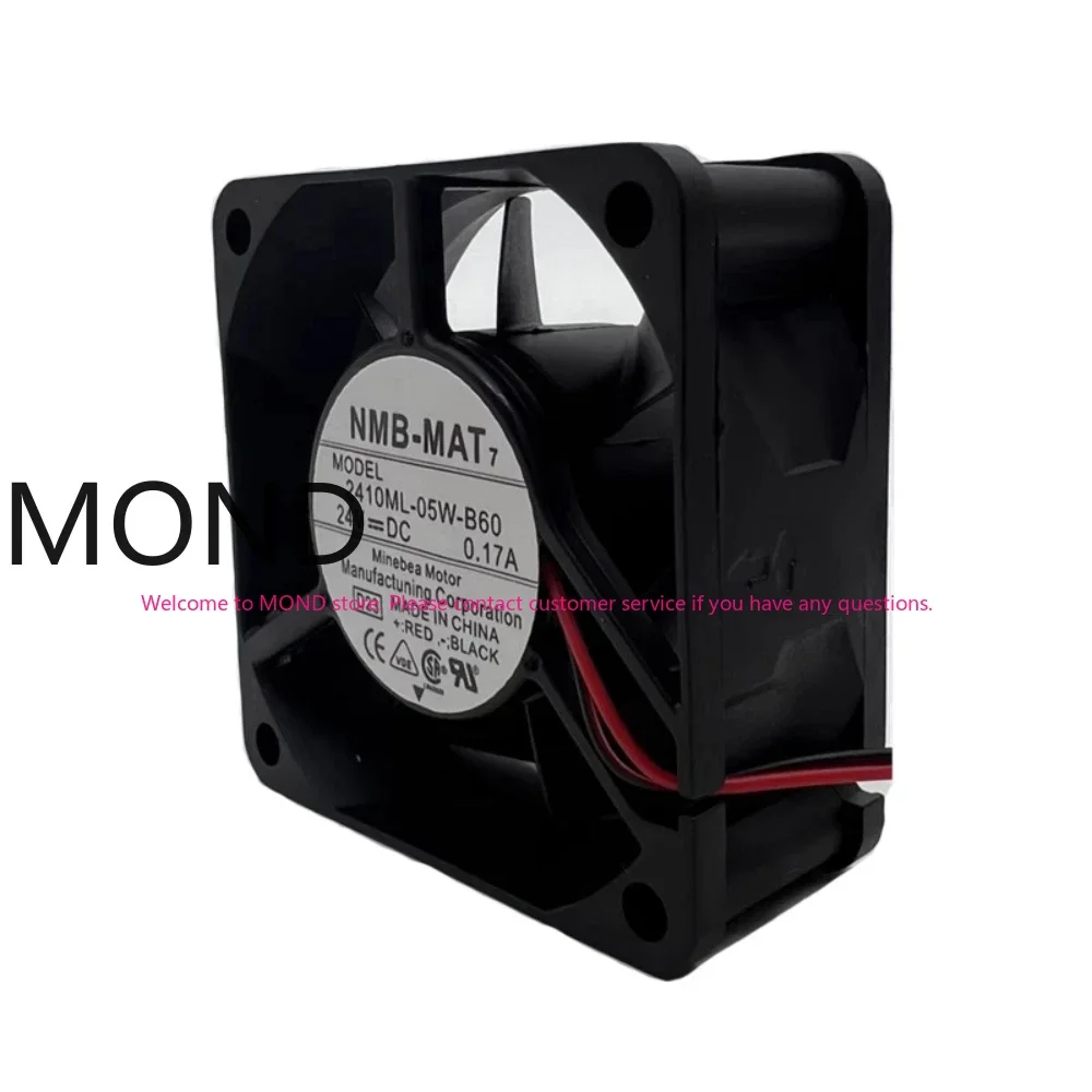 NMB 2410ML-05W-B60 Server Cooling Fan NMB-MAT DC 24V 0.17A 6025 6CM 60*60*25MM Dual Ball CPU Power Supply Inverter Cooler