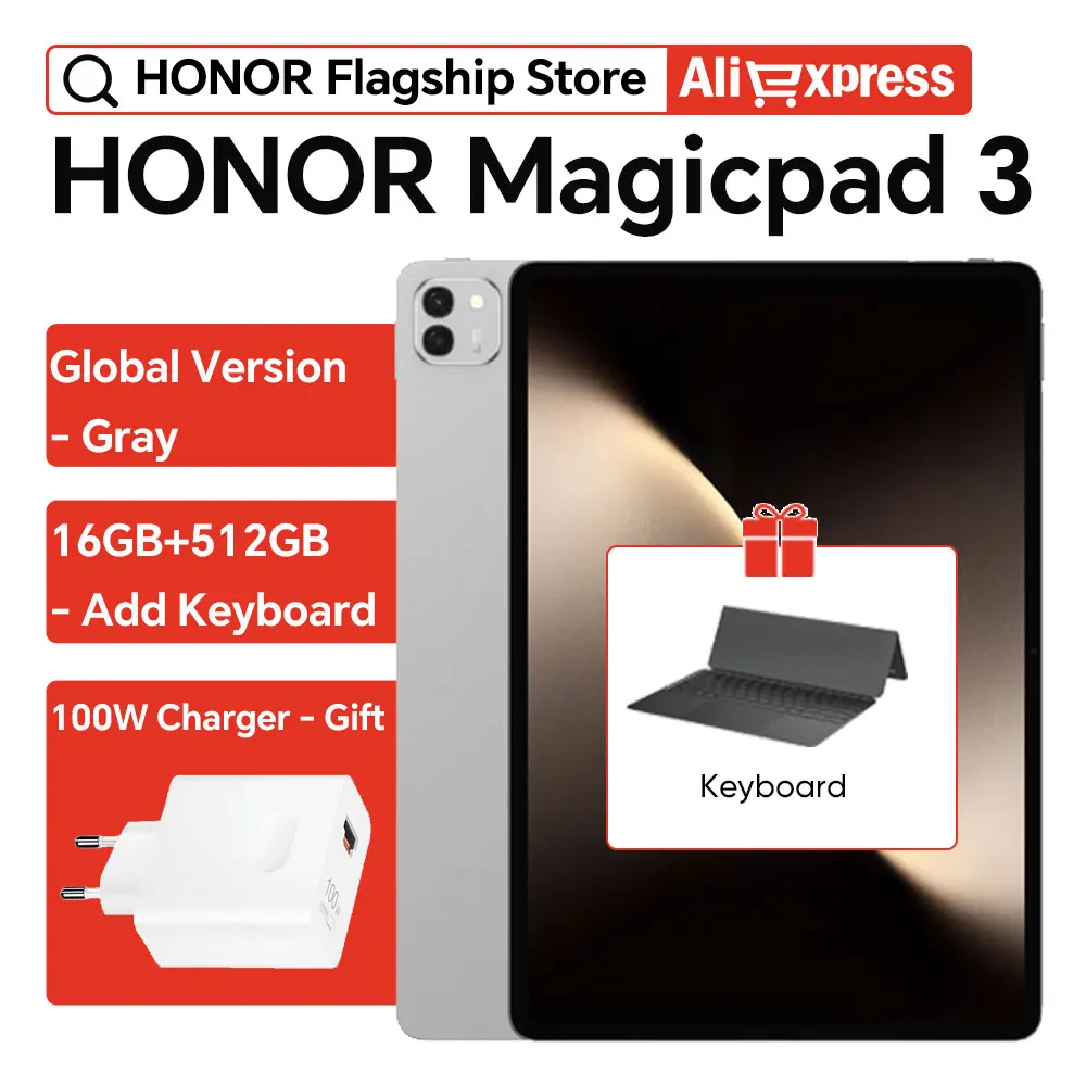 HONOR MagicPad 3 Tablet Global Version 13.3'' 165Hz Eye Protection Screen Snapdragon 8 Gen 3 12450mAh Long-Lasting Battery image 3