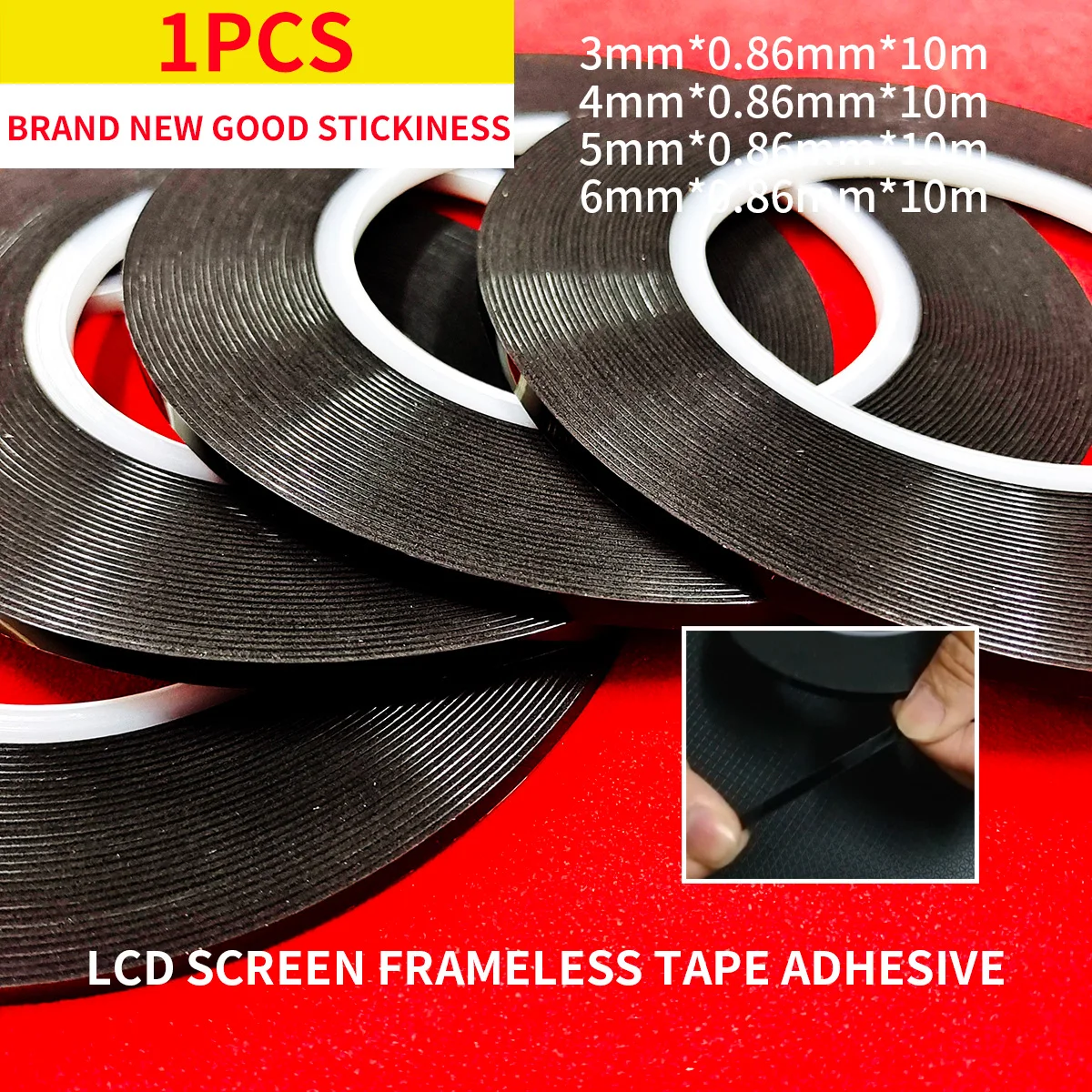 0.86 3 4 5 6mm LCD Screen Frameless Tape Adhesive Double-sided Adhesive Tape For TV Borderless Curved Display Repair Accessories