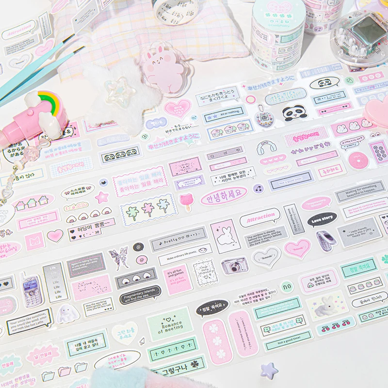 1 rotolo/pacco 200 centimetri di carta sintetica Flash Film fustellato nastro di scarico dei rifiuti adesivo per il manuale fai da te cassa del telefono tag decorazione della carta