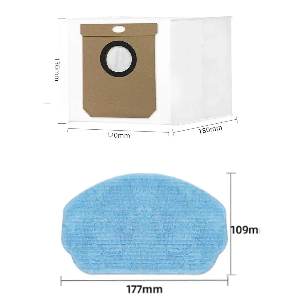 

Complete Mop Cloth and Dust Bag Set for Conga 7690 Immortal Max Home M Robot Vacuum Cleaner 5 Mop Pads and 6 Dust Bags