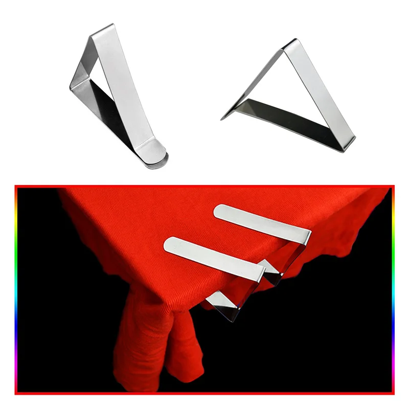 Clip per tovaglia in acciaio inossidabile da 16 pezzi, morsetti per copertura da tavolo regolabili antiscivolo Clip per supporti per tovaglie per feste Picnic-ABQU