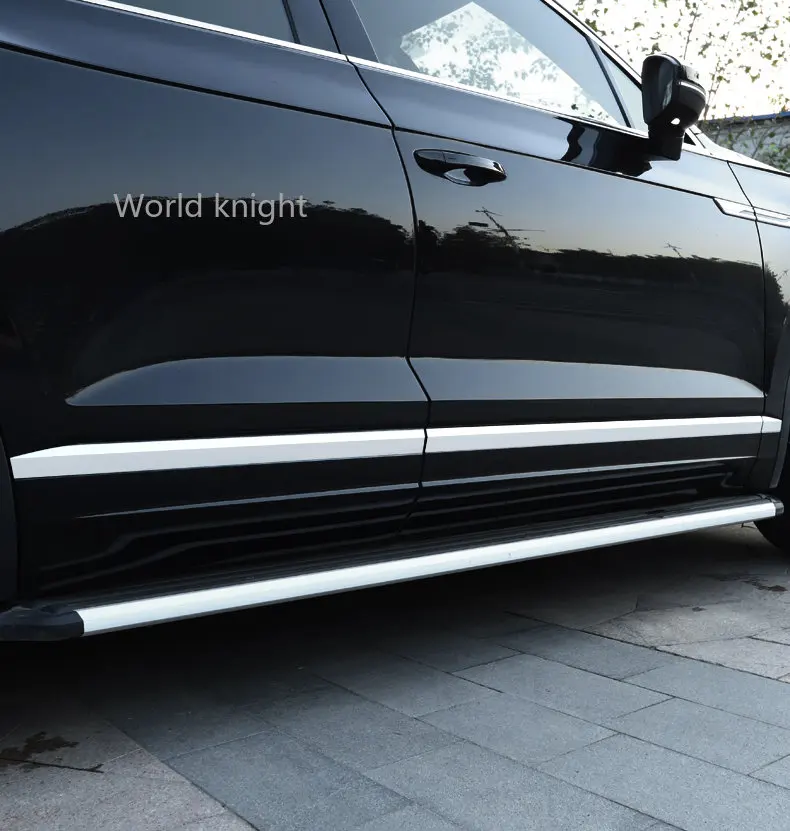 Carbon fibre/black/silver Car  Auto Side Skirt Car  Sticker Side Body Door Decoration Trim For VW-Volkswagen Touareg 2019 2020