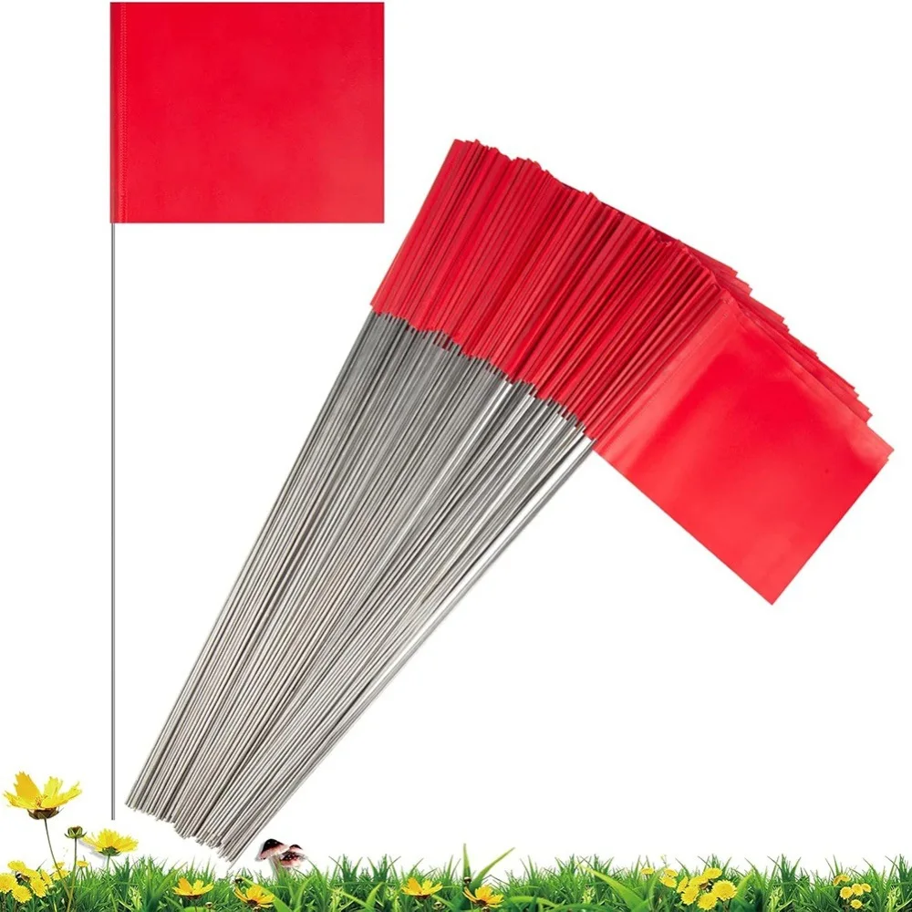 Yard Garden Marking Stakes PVC Flags For Irrigation Lawn Survey Ground Positioning Outdoor Plant Area Signals