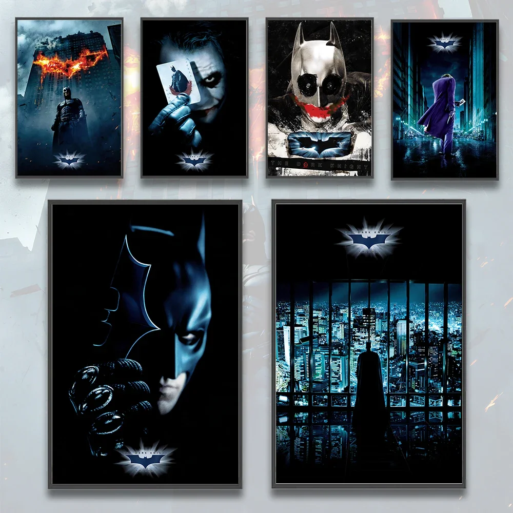 DC Batman der dunkle Ritter selbst klebende Poster Filmfiguren Home Decoration Malerei Wand kunst Schlafzimmer Cartoons Dekor Tapete