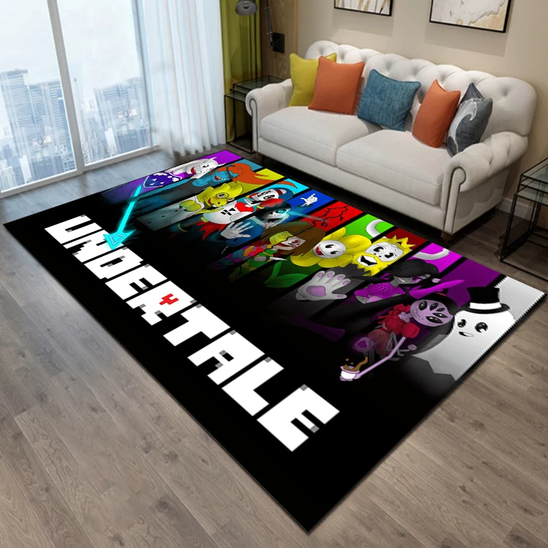 15 Sizes U-Undertale Pattern Rug for Living Room Area Carpet Bathroom Mat Creative Doormat Bedroom Mat Home Decor Outdoor Rug