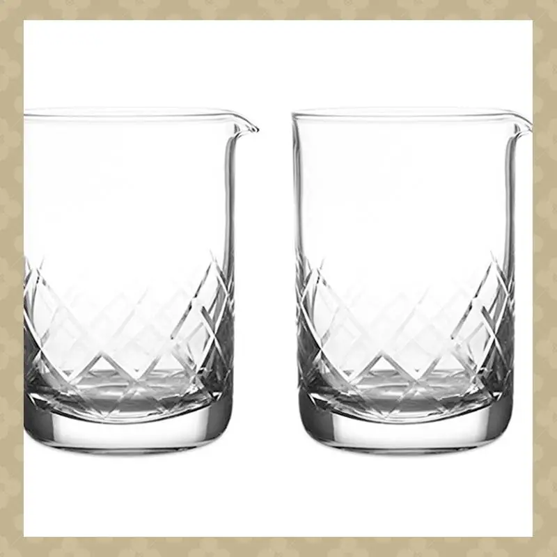 

AB45 2X Professional Cocktail Crystal Mixing Glass Bar Accessories Mixer Bartender Wine Cocktail Whisks Stir Cup Glass Cup